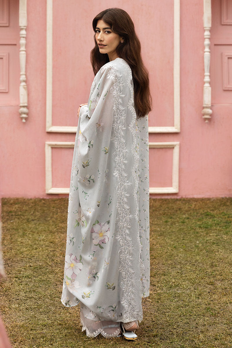 Cross Stitch | Premium Lawn 25 | GRAY FROST - by - Libasekhas UK - Registered Vendor of : Cross Stitch - 100% Original Designer Dresss