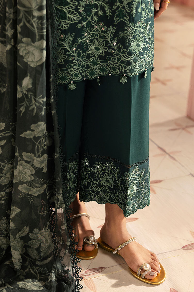 Cross Stitch | Premium Lawn 25 | VIRIDIAN GREEN - by - Libasekhas UK - Registered Vendor of : Cross Stitch - 100% Original Designer Dresss
