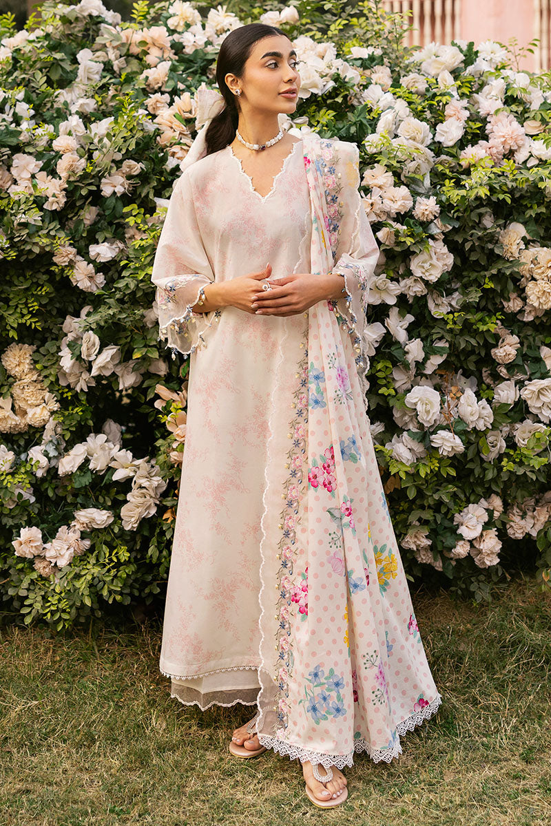 Cross Stitch | Premium Lawn 25 | PASTEL BLOOM - by - Libasekhas UK - Registered Vendor of : Cross Stitch - 100% Original Designer Dresss