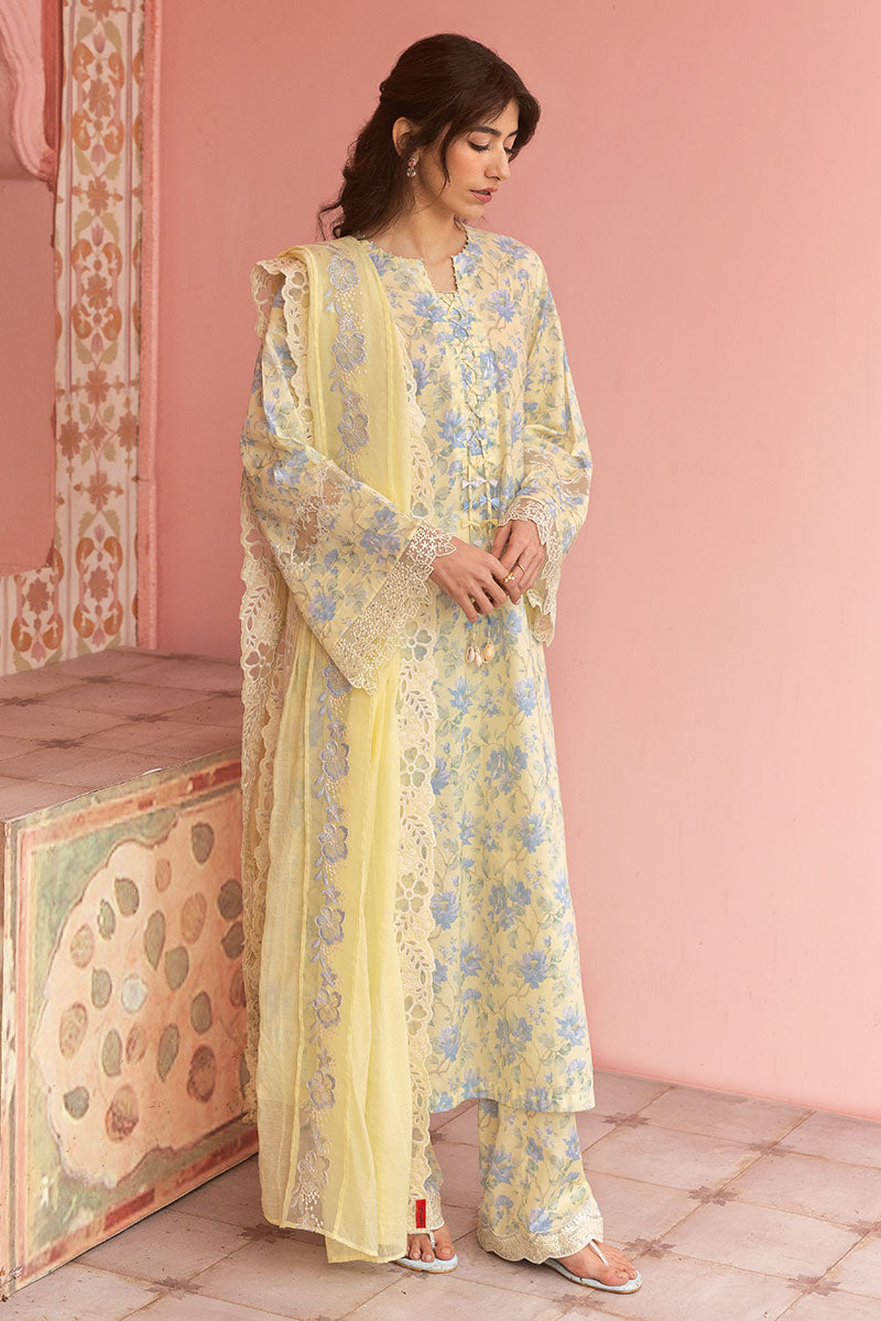 Cross Stitch | Premium Lawn 25 | SUNSHINE DREAM - by - Libasekhas UK - Registered Vendor of : Cross Stitch - 100% Original Designer Dresss