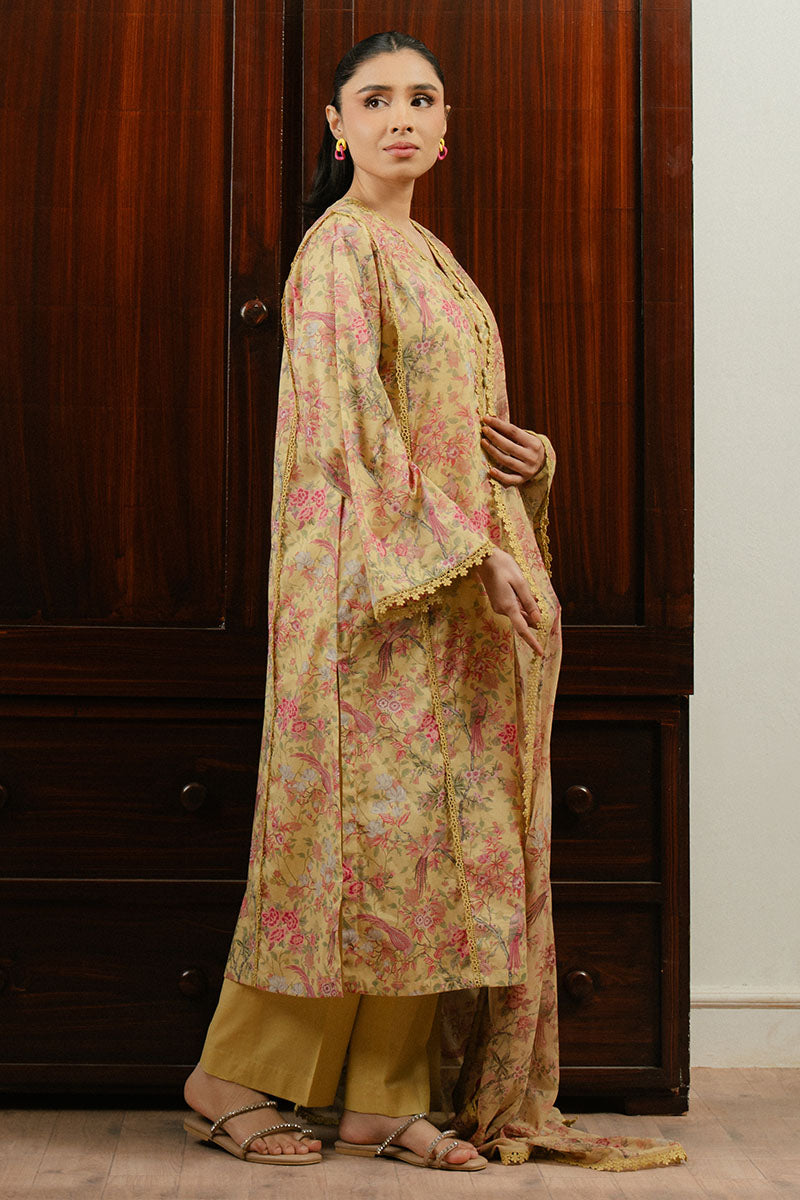 Cross Stitch | Daily Wear 25 | VERDANT GLOOM-3 PC - by - Libasekhas UK - Registered Vendor of : Cross Stitch - 100% Original Designer Dresss