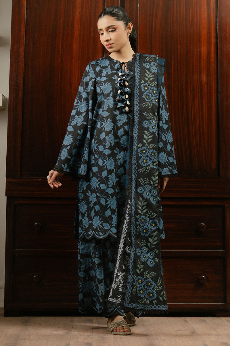 Cross Stitch | Daily Wear 25 | BLUE WAVE-3 PC - by - Libasekhas UK - Registered Vendor of : Cross Stitch - 100% Original Designer Dresss