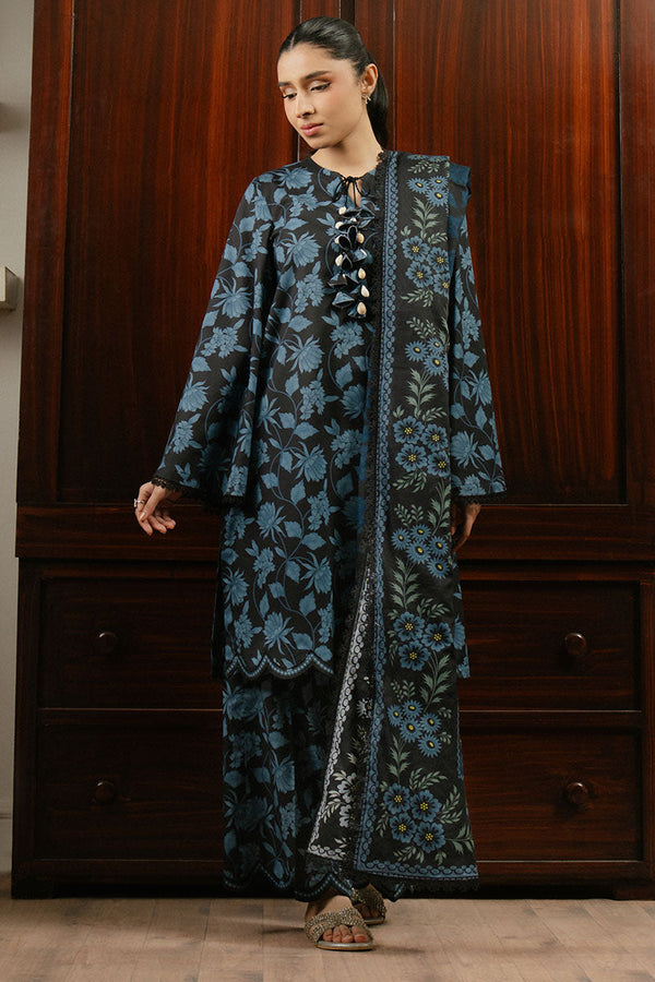 Cross Stitch | Daily Wear 25 | BLUE WAVE-3 PC - by - Libasekhas UK - Registered Vendor of : Cross Stitch - 100% Original Designer Dresss