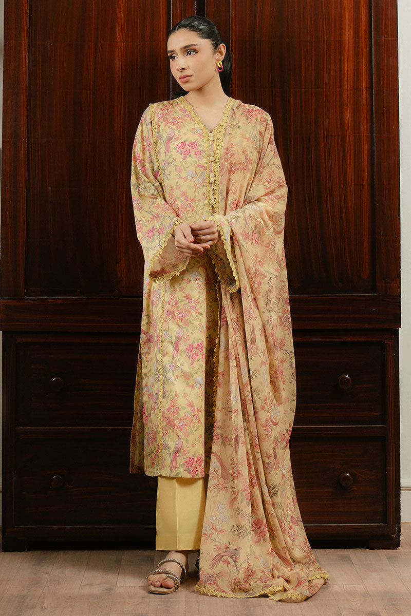 Cross Stitch | Daily Wear 25 | VERDANT GLOOM-3 PC - by - Libasekhas UK - Registered Vendor of : Cross Stitch - 100% Original Designer Dresss