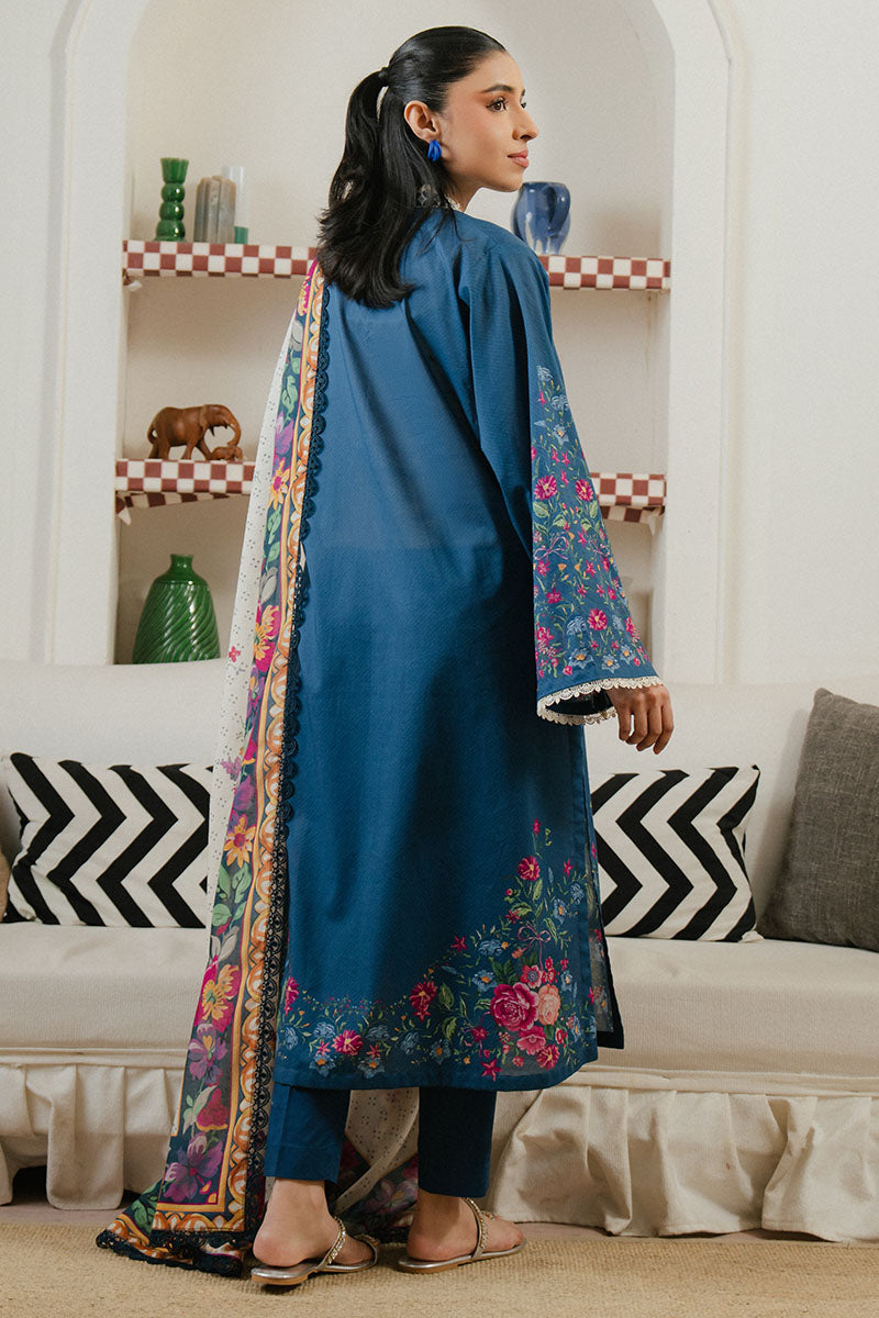 Cross Stitch | Daily Wear 25 | MIDNIGHT TIDE-3 - by - Libasekhas UK - Registered Vendor of : Cross Stitch - 100% Original Designer Dresss