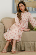 Cross Stitch | Daily Wear 25 | PEACH DUST-2 PC - by - Libasekhas UK - Registered Vendor of : Cross Stitch - 100% Original Designer Dresss