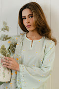 Cross Stitch | Daily Wear 25 | DAISY BLOOM-3 PC - by - Libasekhas UK - Registered Vendor of : Cross Stitch - 100% Original Designer Dresss