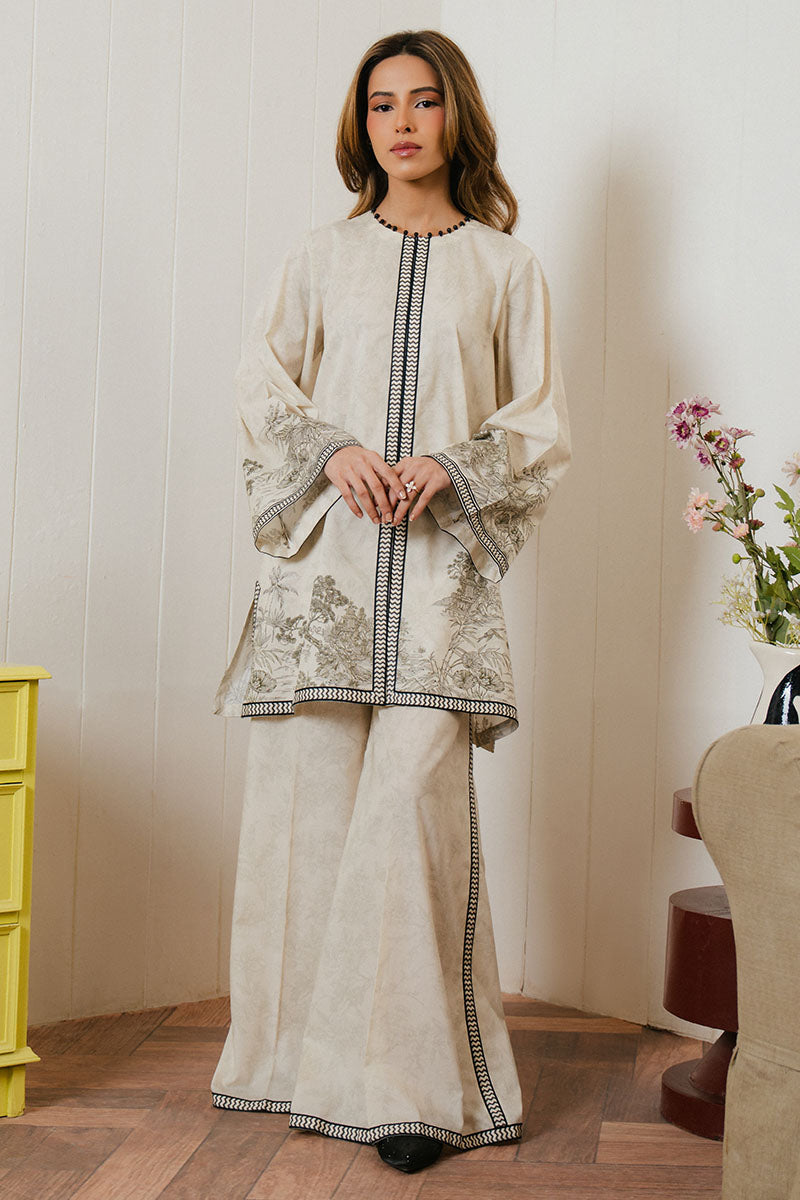 Cross Stitch | Daily Wear 25 | BISQUE TALE-2 PC - by - Libasekhas UK - Registered Vendor of : Cross Stitch - 100% Original Designer Dresss