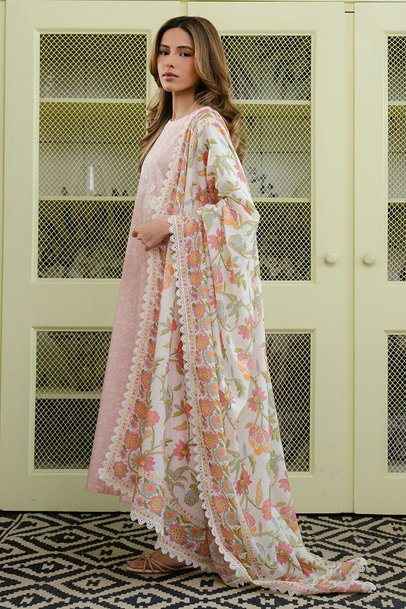 Cross Stitch | Daily Wear 25 | SOFT PINK-3 PC - by - Libasekhas UK - Registered Vendor of : Cross Stitch - 100% Original Designer Dresss