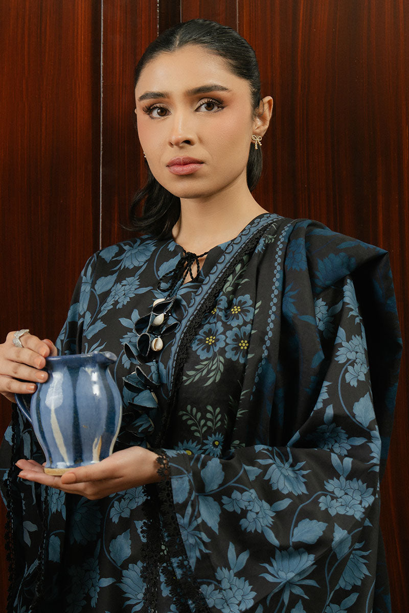 Cross Stitch | Daily Wear 25 | BLUE WAVE-3 PC - by - Libasekhas UK - Registered Vendor of : Cross Stitch - 100% Original Designer Dresss