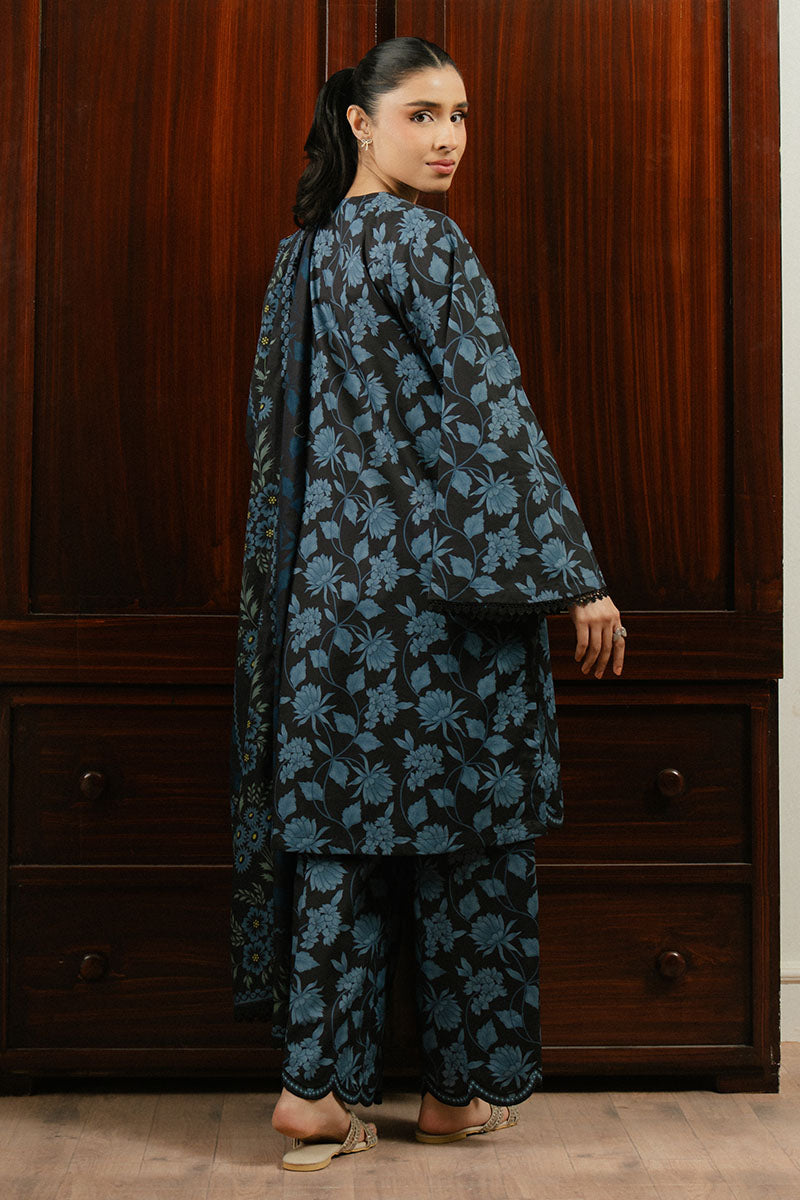 Cross Stitch | Daily Wear 25 | BLUE WAVE-3 PC - by - Libasekhas UK - Registered Vendor of : Cross Stitch - 100% Original Designer Dresss