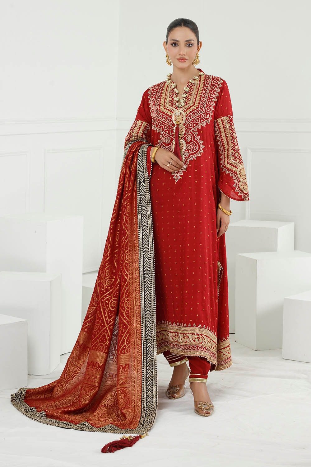 Gul Ahmed | Chunri Lawn 25 | PRW-42003 - by - Libasekhas UK - Registered Vendor of : Gul Ahmed - 100% Original Designer Dresss