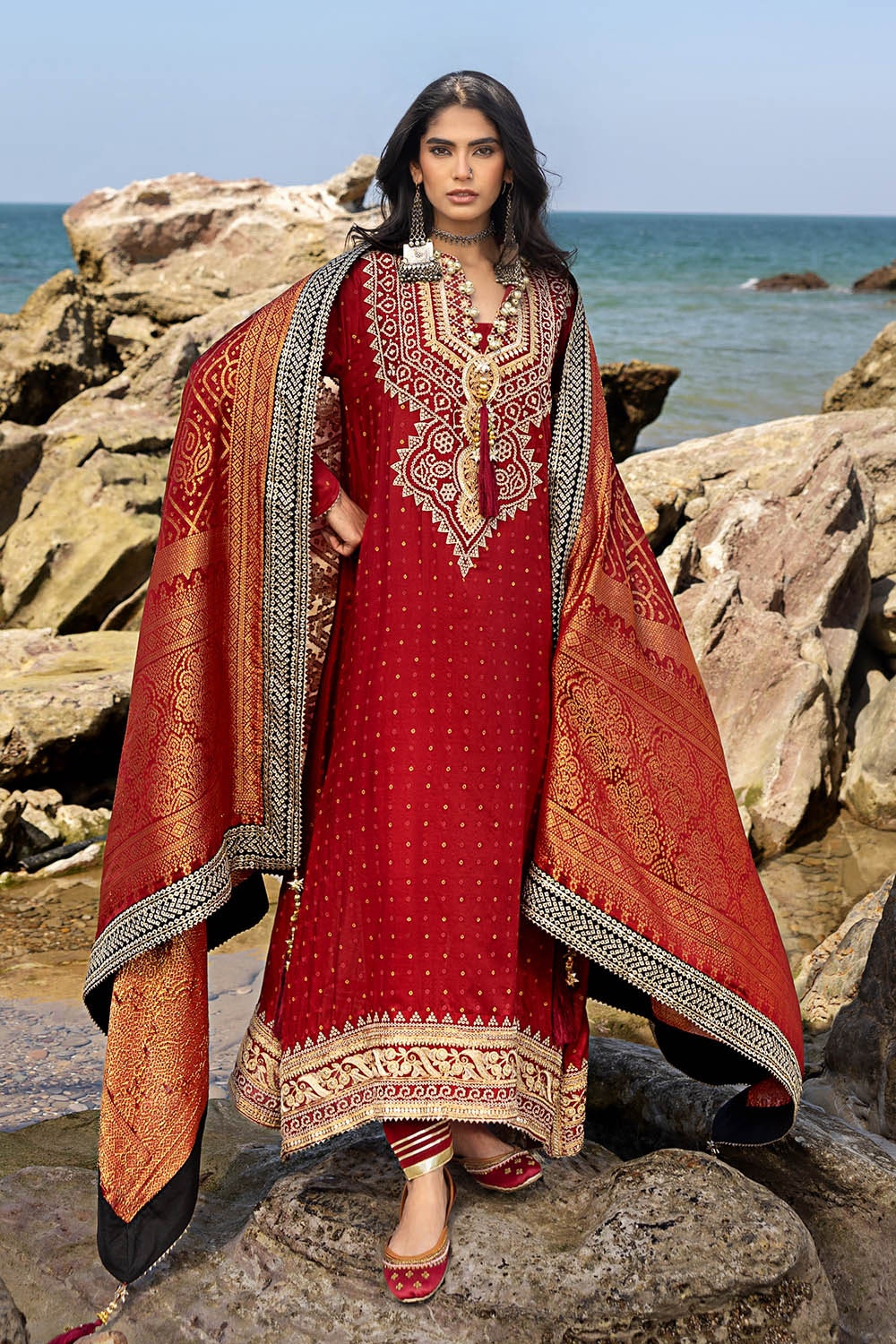 Gul Ahmed | Chunri Lawn 25 | PRW-42003 - by - Libasekhas UK - Registered Vendor of : Gul Ahmed - 100% Original Designer Dresss