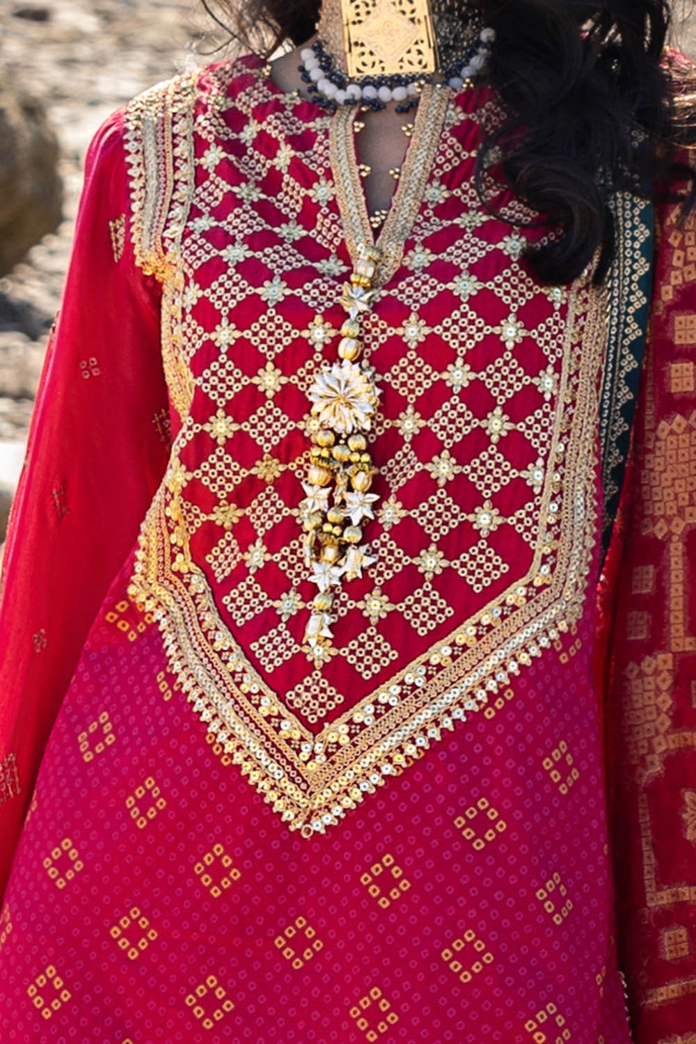 Gul Ahmed | Chunri Lawn 25 | PRW-42004 - by - Libasekhas UK - Registered Vendor of : Gul Ahmed - 100% Original Designer Dresss
