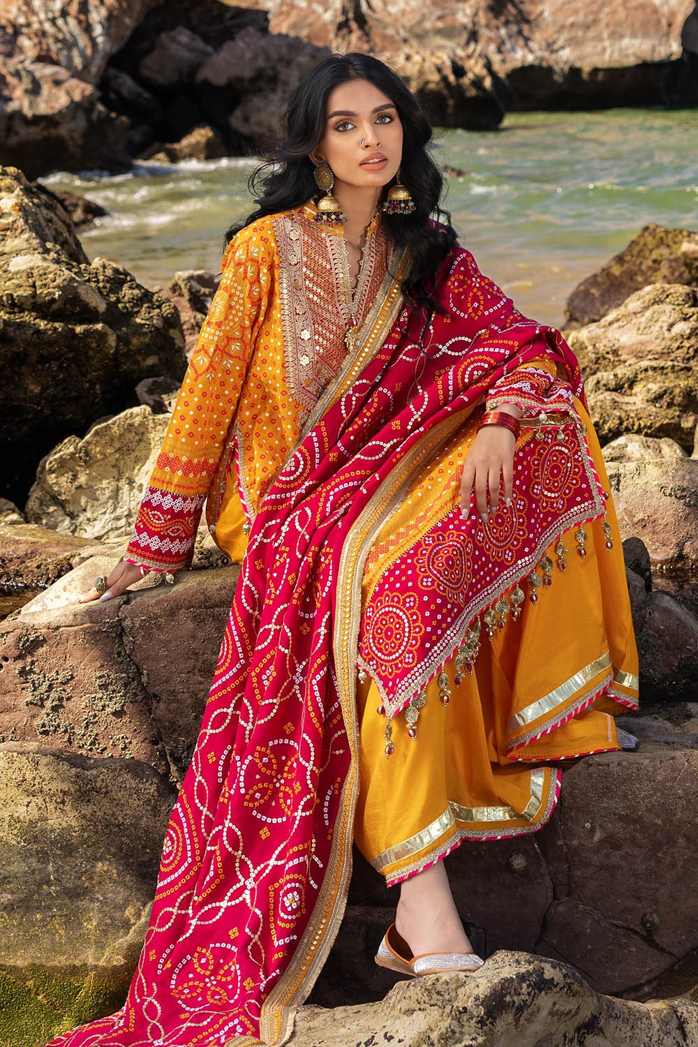 Gul Ahmed | Chunri Lawn 25 | PRW-42006 - by - Libasekhas UK - Registered Vendor of : Gul Ahmed - 100% Original Designer Dresss