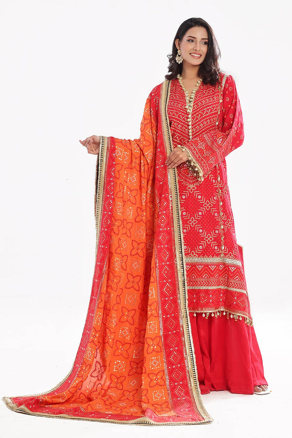 Gul Ahmed | Chunri Lawn 25 | PRW-42007 - by - Libasekhas UK - Registered Vendor of : Gul Ahmed - 100% Original Designer Dresss