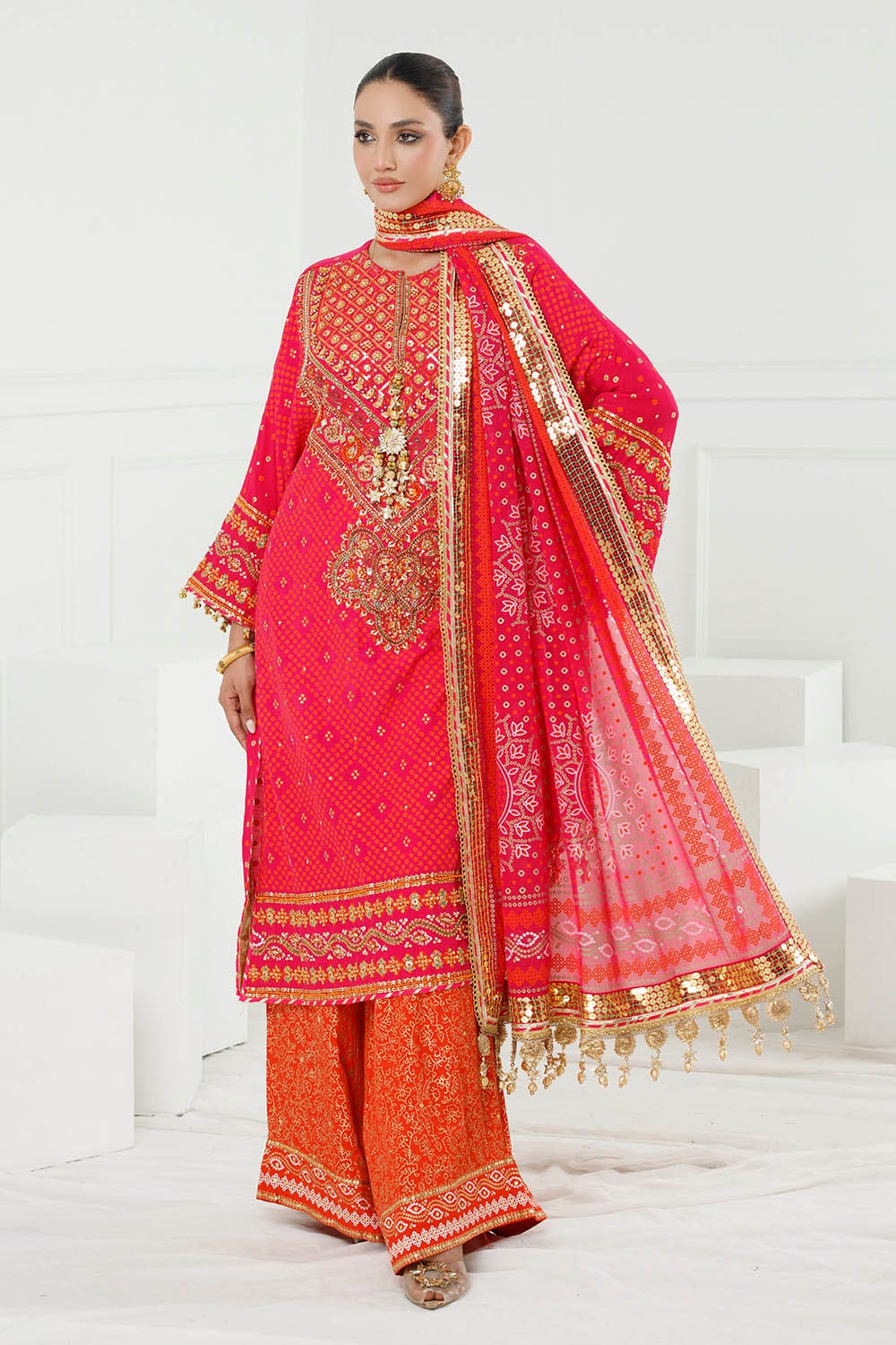 Gul Ahmed | Chunri Lawn 25 | PRW-52019 - by - Libasekhas UK - Registered Vendor of : Gul Ahmed - 100% Original Designer Dresss