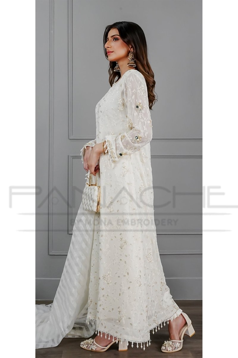 Panache | Pret | Pure Ivory Dreams - by - Libasekhas UK - Registered Vendor of : Panache By Mona - 100% Original Designer Dresss
