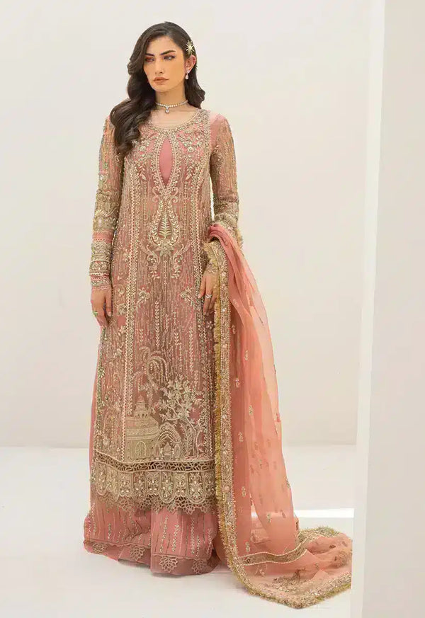Qalamkar | Couture 23 | C-06 ROSA - by - Libasekhas UK - Registered Vendor of : Qalamkar - 100% Original Designer Dresss