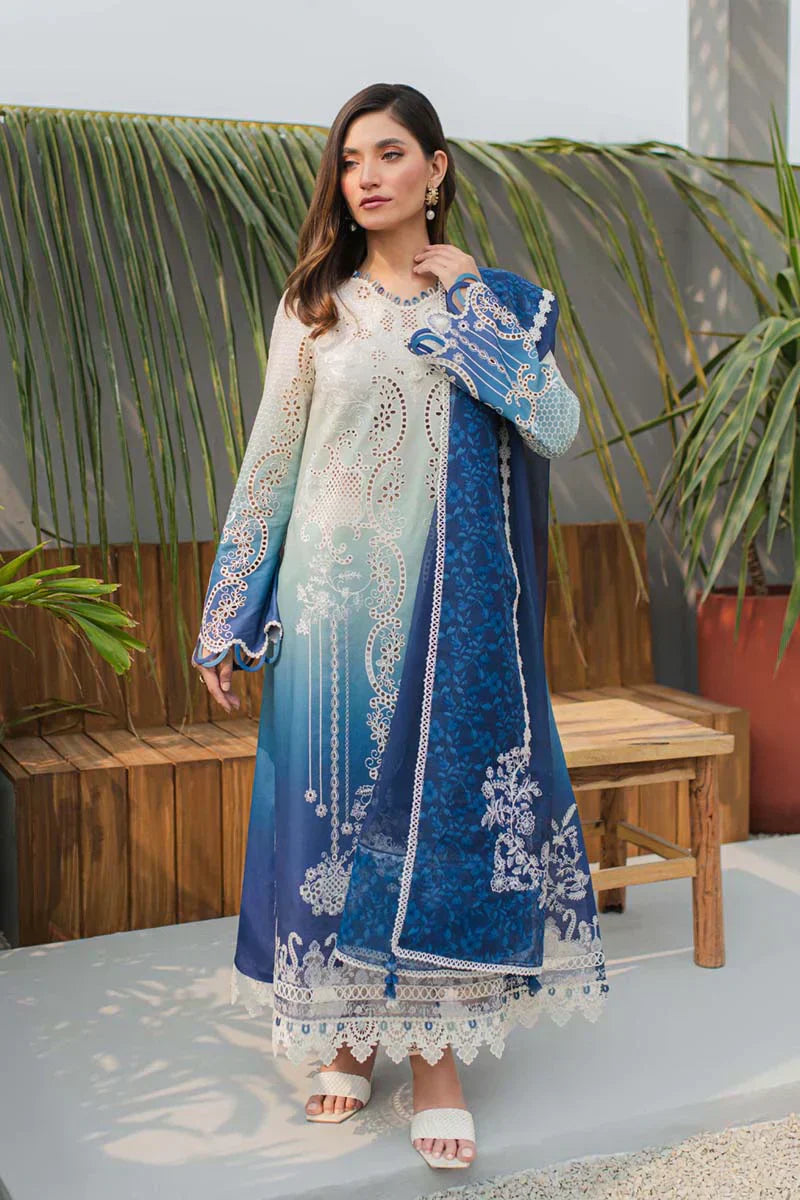 Qalamkar | Q Line Lawn Collection | JK-07 ELZA - by - Libasekhas UK - Registered Vendor of : Qalamkar - 100% Original Designer Dresss