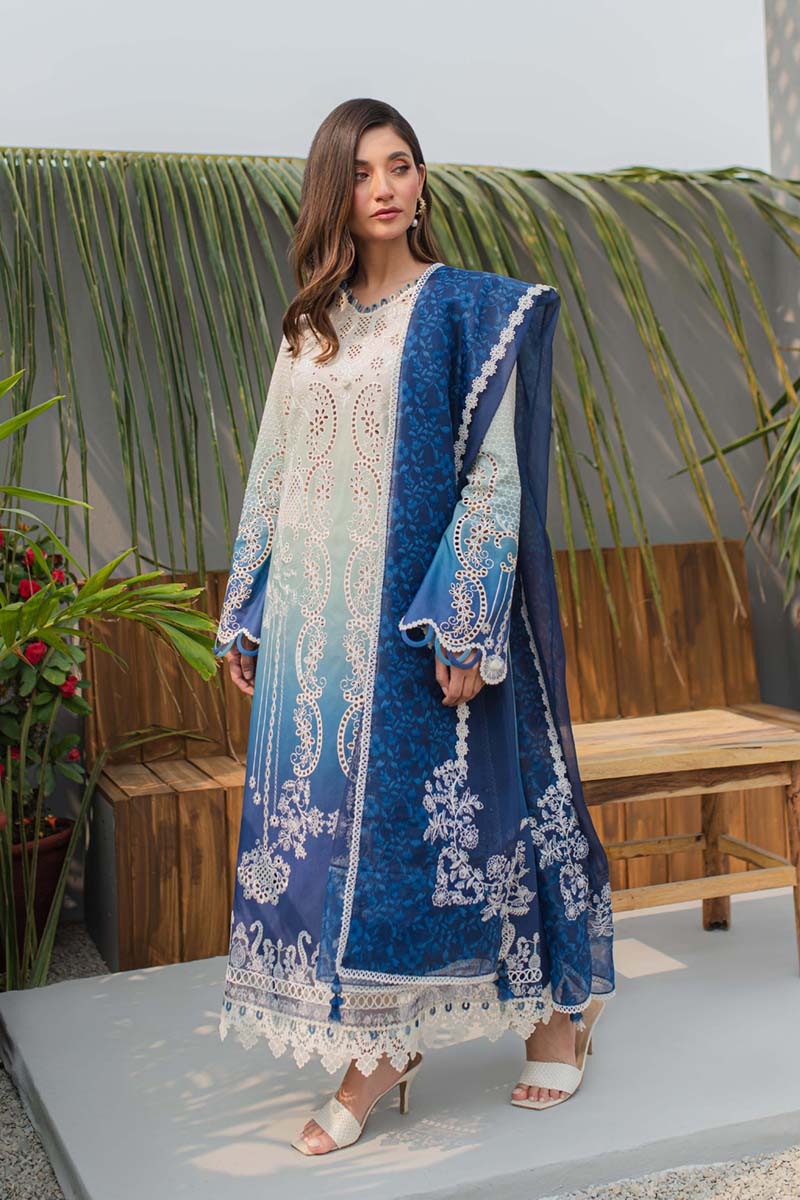 Qalamkar | Q Line Lawn Collection | JK-07 ELZA - by - Libasekhas UK - Registered Vendor of : Qalamkar - 100% Original Designer Dresss