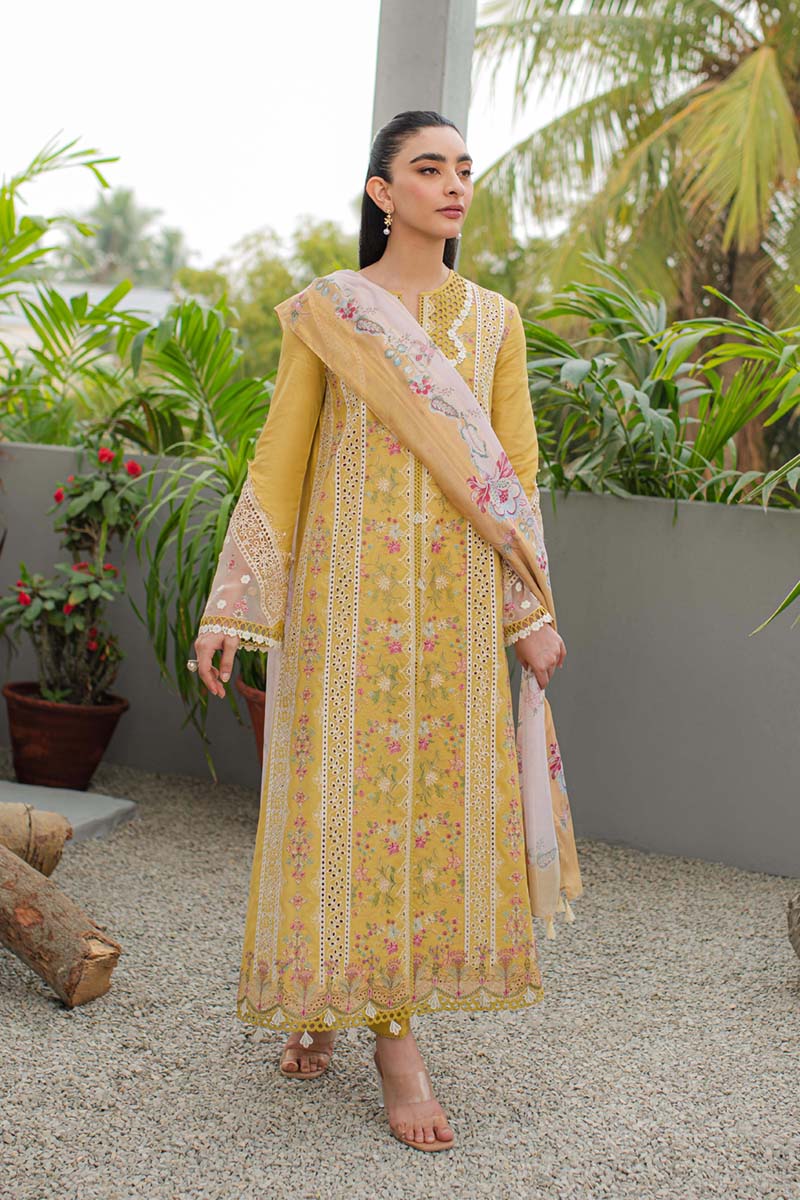 Qalamkar | Q Line Lawn Collection | JK-15 MIEL - by - Libasekhas UK - Registered Vendor of : Qalamkar - 100% Original Designer Dresss