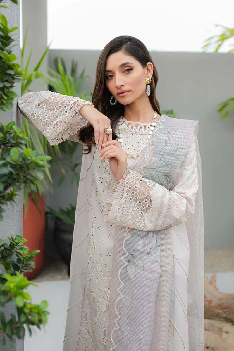 Qalamkar | Q Line Lawn Collection | JK-08 AURELIA - by - Libasekhas UK - Registered Vendor of : Qalamkar - 100% Original Designer Dresss