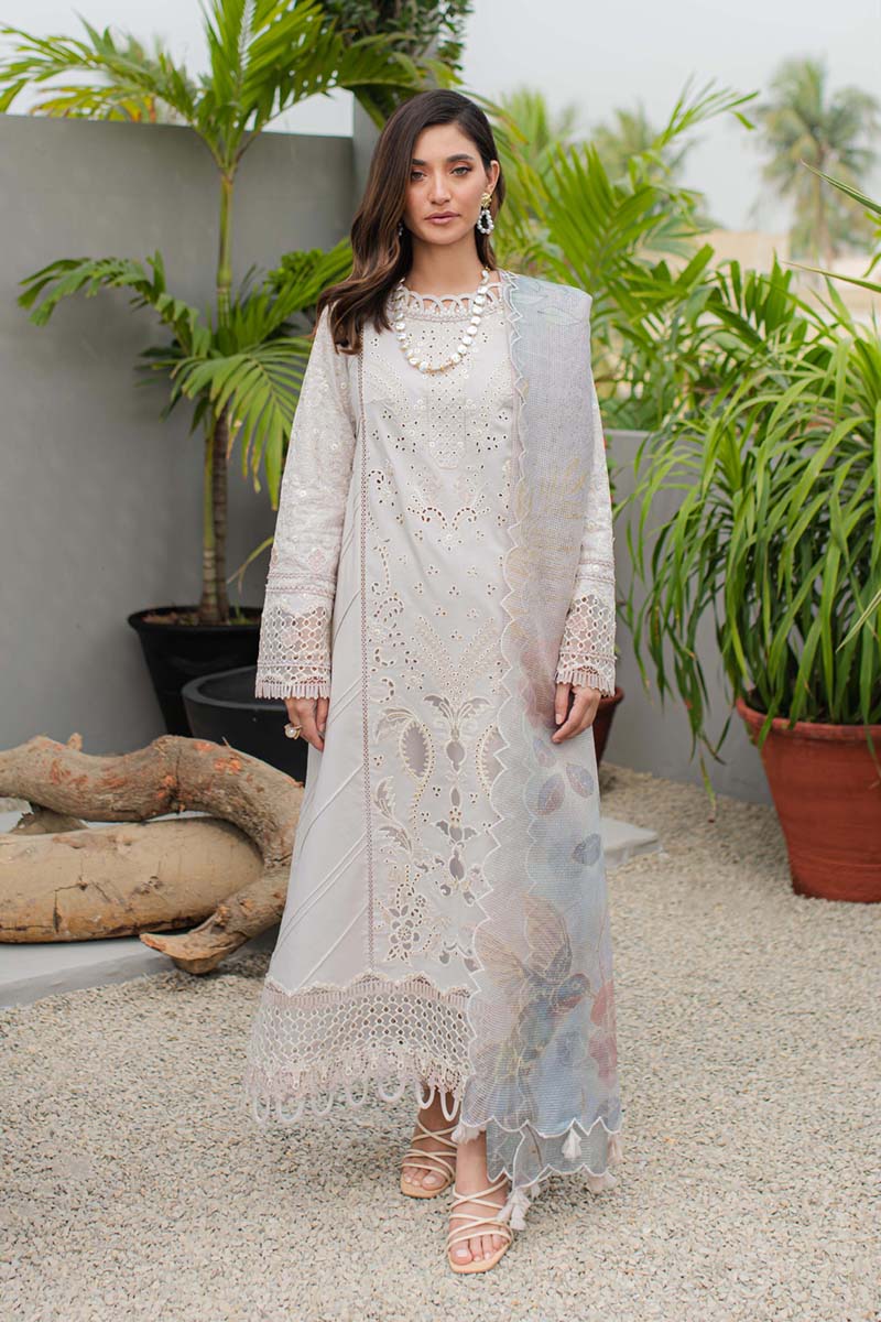 Qalamkar | Q Line Lawn Collection | JK-08 AURELIA - by - Libasekhas UK - Registered Vendor of : Qalamkar - 100% Original Designer Dresss