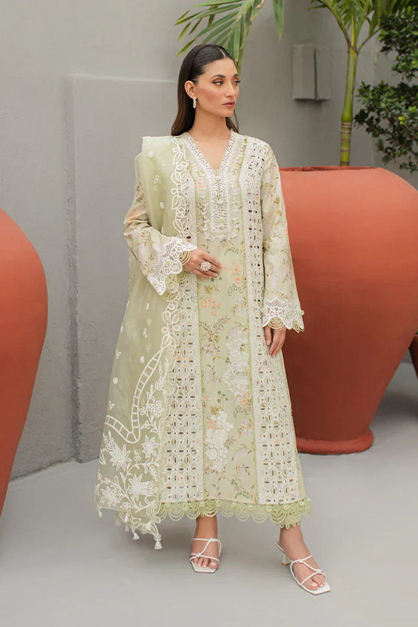 Qalamkar | Q Line Lawn Collection | JK-01 EULALIA - by - Libasekhas UK - Registered Vendor of : Qalamkar - 100% Original Designer Dresss