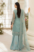 Raeesa Premium | Dehleez Formals | DL-1013 Caribbean Coast - by - Libasekhas UK - Registered Vendor of : Raeesa Premium - 100% Original Designer Dresss