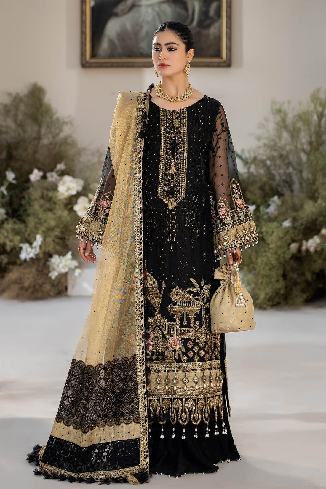 Raeesa Premium | Dehleez Formals | DL-1017 Nightingale - by - Libasekhas UK - Registered Vendor of : Raeesa Premium - 100% Original Designer Dresss