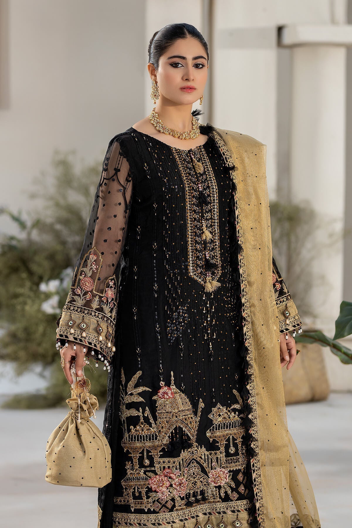 Raeesa Premium | Dehleez Formals | DL-1017 Nightingale - by - Libasekhas UK - Registered Vendor of : Raeesa Premium - 100% Original Designer Dresss