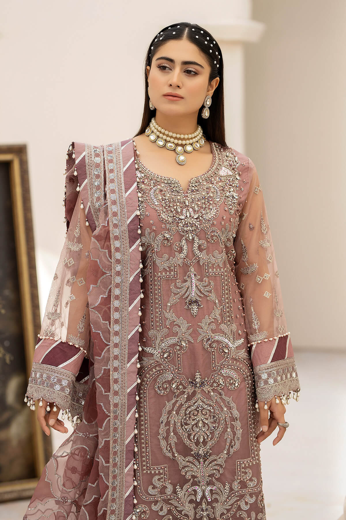 Raeesa Premium | Dehleez Formals | DL-1012 Persian Jewel - by - Libasekhas UK - Registered Vendor of : Raeesa Premium - 100% Original Designer Dresss
