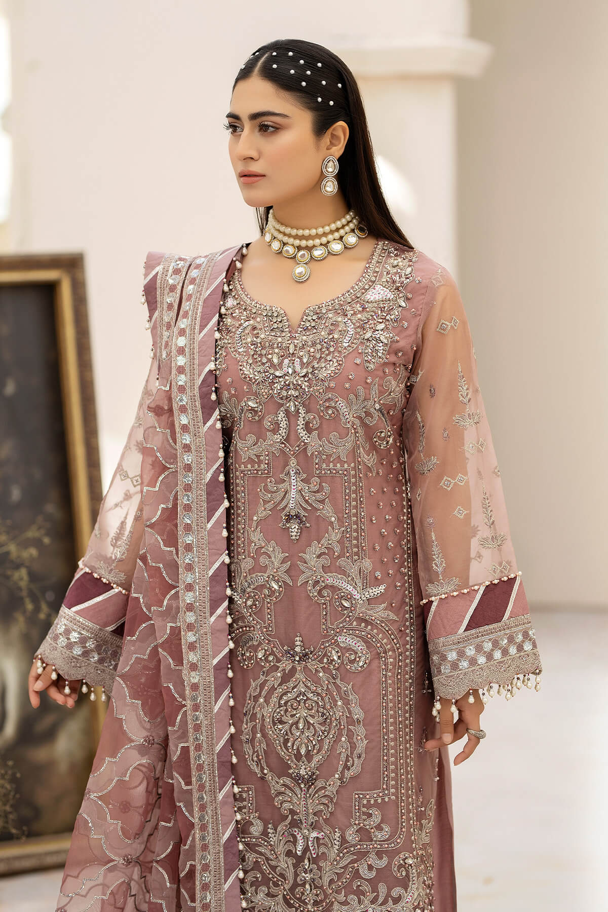 Raeesa Premium | Dehleez Formals | DL-1012 Persian Jewel - by - Libasekhas UK - Registered Vendor of : Raeesa Premium - 100% Original Designer Dresss
