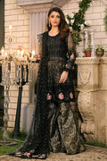 Raeesa Premium | Wajadan Wedding Formals | WD-3 Metal Black - by - Libasekhas UK - Registered Vendor of : Raeesa Premium - 100% Original Designer Dresss