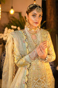 Raeesa Premium | Wajadan Wedding Formals | WD-4 Lemon Chiffon - by - Libasekhas UK - Registered Vendor of : Raeesa Premium - 100% Original Designer Dresss