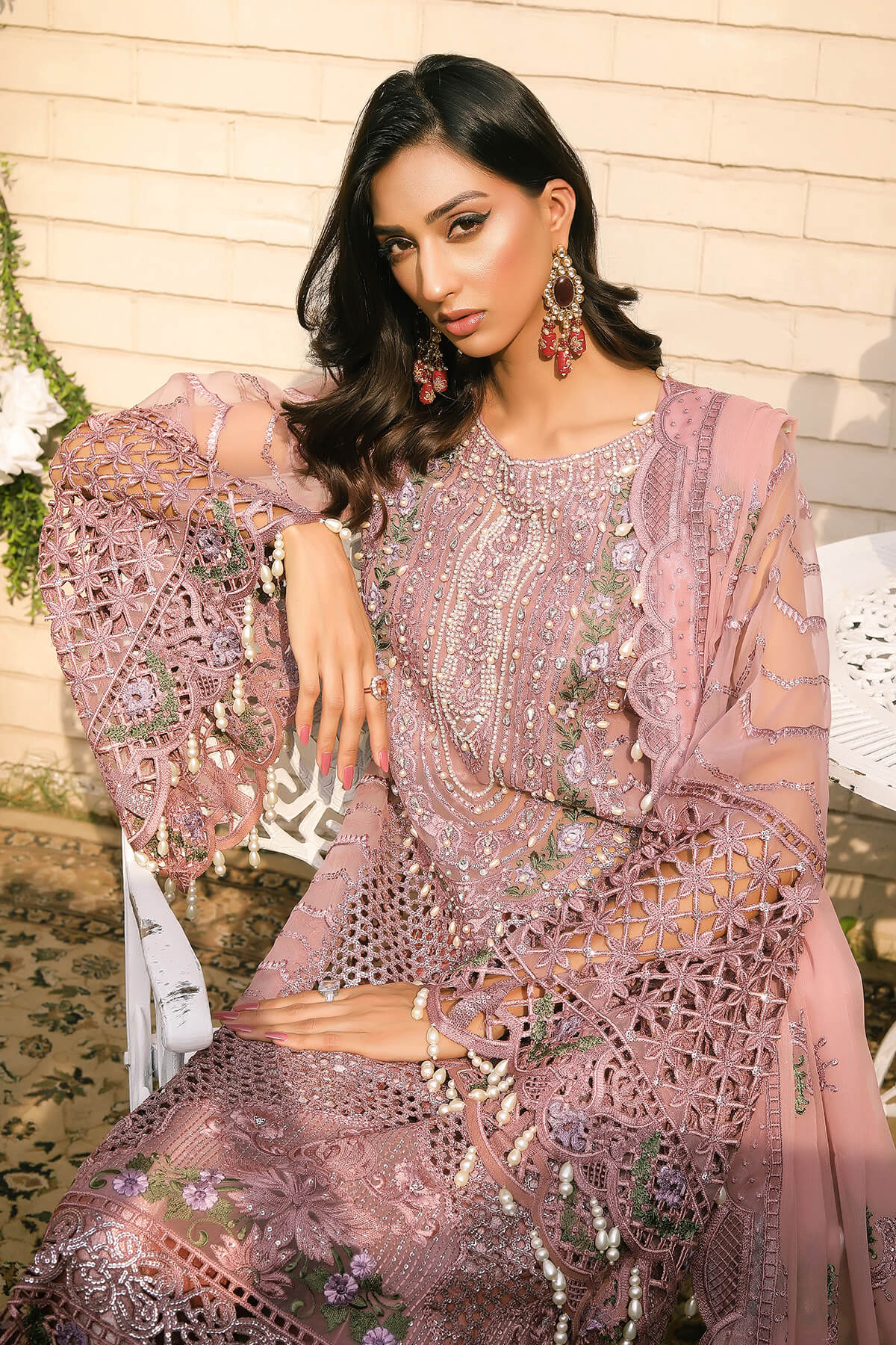 Raeesa Premium | Wajadan Wedding Formals | WD-7 Opera Mauve - by - Libasekhas UK - Registered Vendor of : Raeesa Premium - 100% Original Designer Dresss