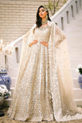 Raeesa Premium | Wajadan Wedding Formals |  WD-1 Pearl White - by - Libasekhas UK - Registered Vendor of : Raeesa Premium - 100% Original Designer Dresss