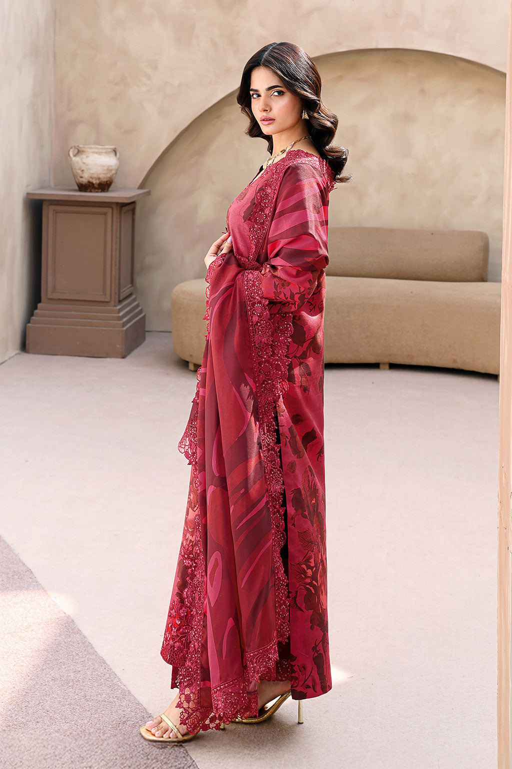 Ramsha | Naqsh Embroidered Rawsilk | RS-04 - by Libasekhas UK - Registered Vendor of : Ramsha - 100% Original Designer Dress