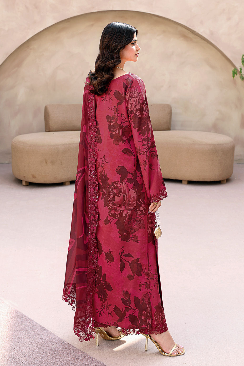 Ramsha | Naqsh Embroidered Rawsilk | RS-04 - by Libasekhas UK - Registered Vendor of : Ramsha - 100% Original Designer Dress