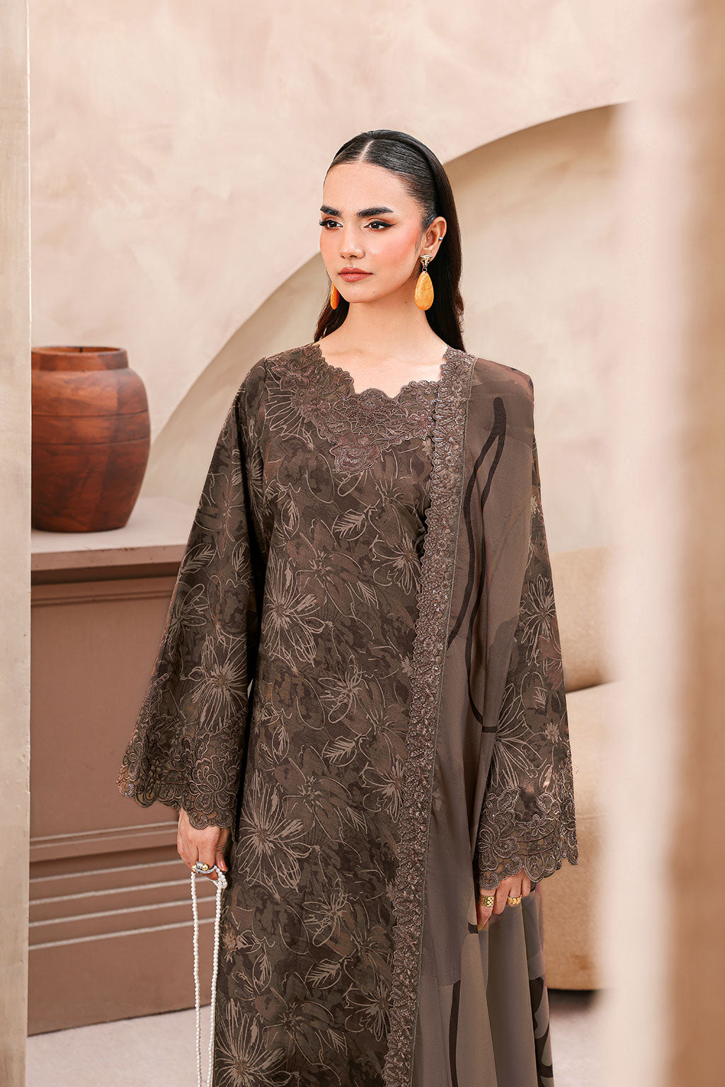 Ramsha | Naqsh Embroidered Rawsilk | RS-08 - by Libasekhas UK - Registered Vendor of : Ramsha - 100% Original Designer Dress