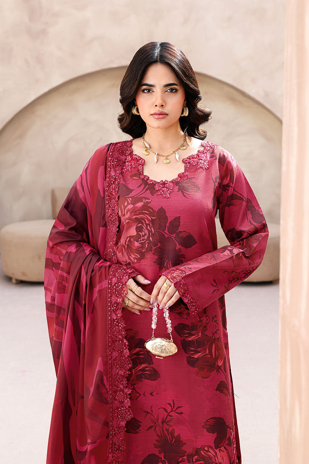 Ramsha | Naqsh Embroidered Rawsilk | RS-04 - by Libasekhas UK - Registered Vendor of : Ramsha - 100% Original Designer Dress