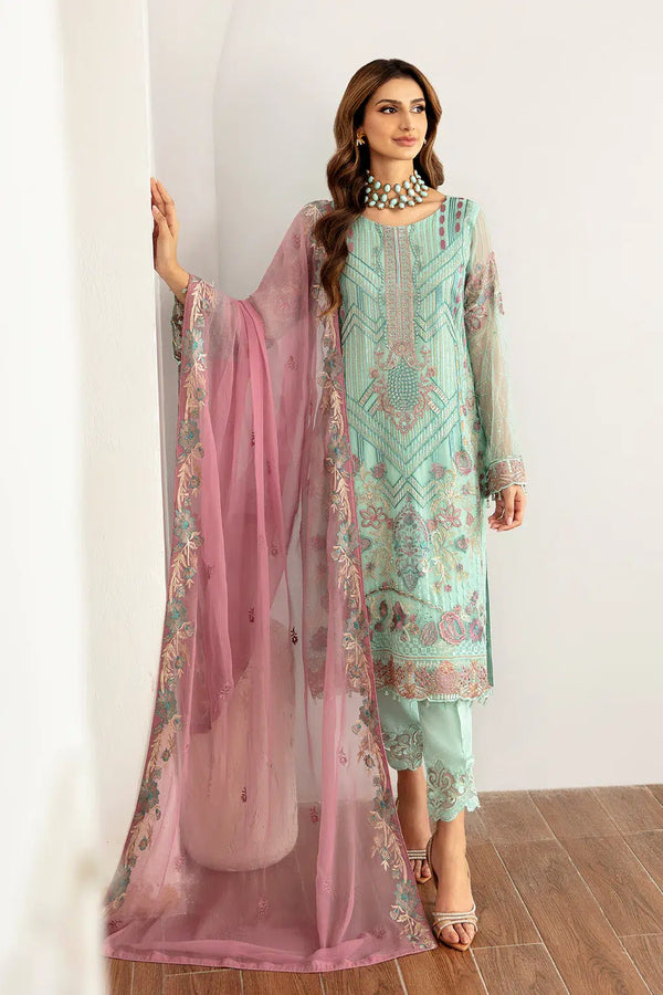 Ramsha | Rangoon Chiffon Collection | D-1107 - by - Libasekhas UK - Registered Vendor of : Ramsha - 100% Original Designer Dresss
