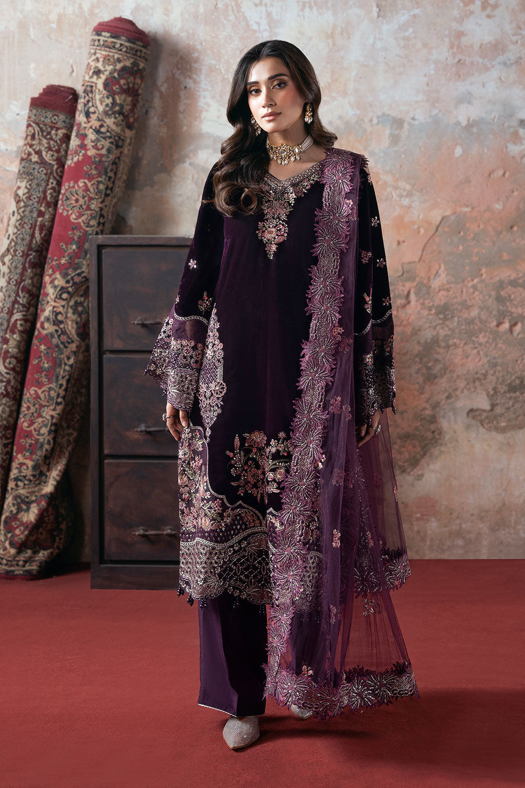 Ramsha | Velvet Collection | V-704 - by Libasekhas UK - Registered Vendor of : Ramsha - 100% Original Designer Dress