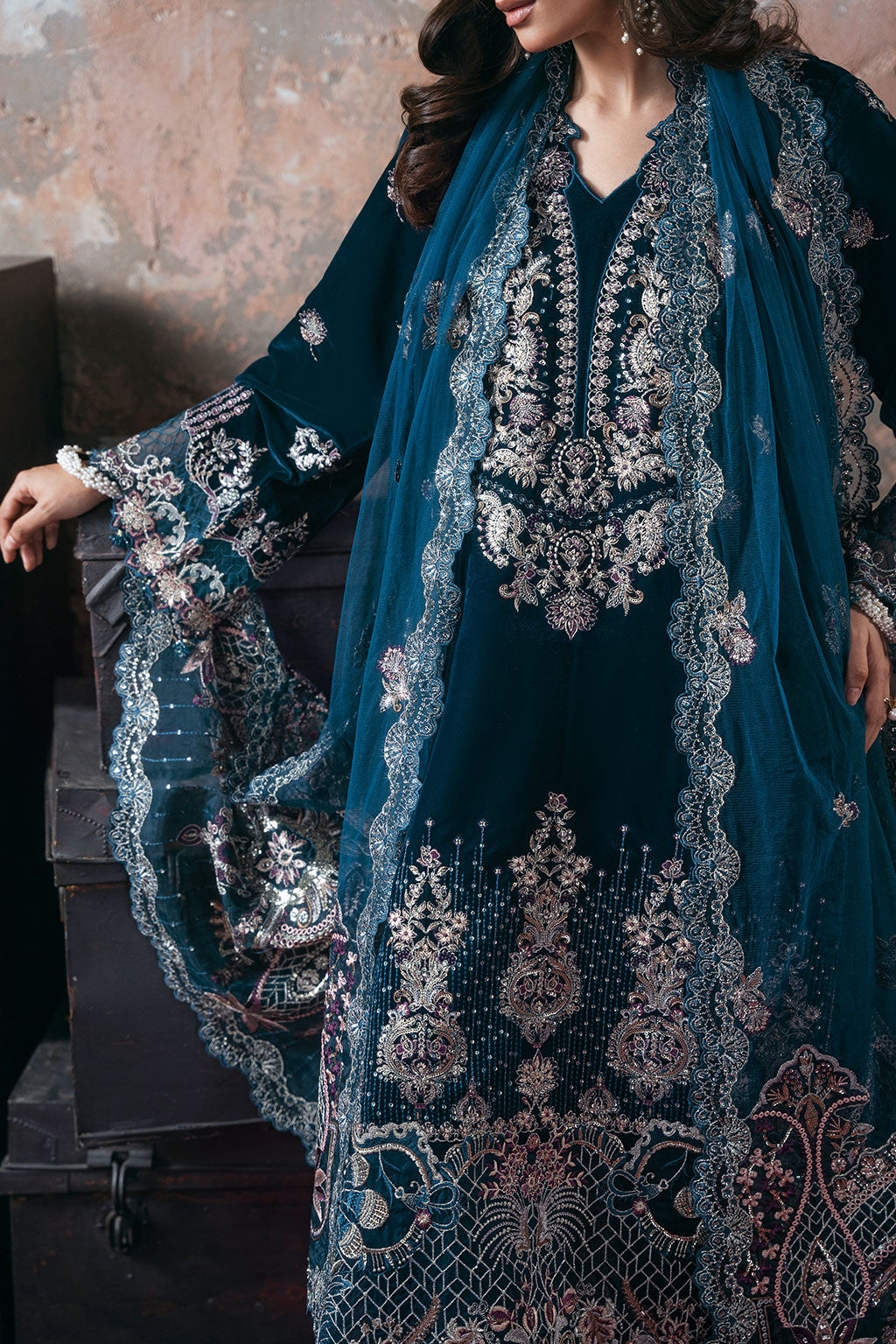 Ramsha | Velvet Collection | V-707 - by Libasekhas UK - Registered Vendor of : Ramsha - 100% Original Designer Dress