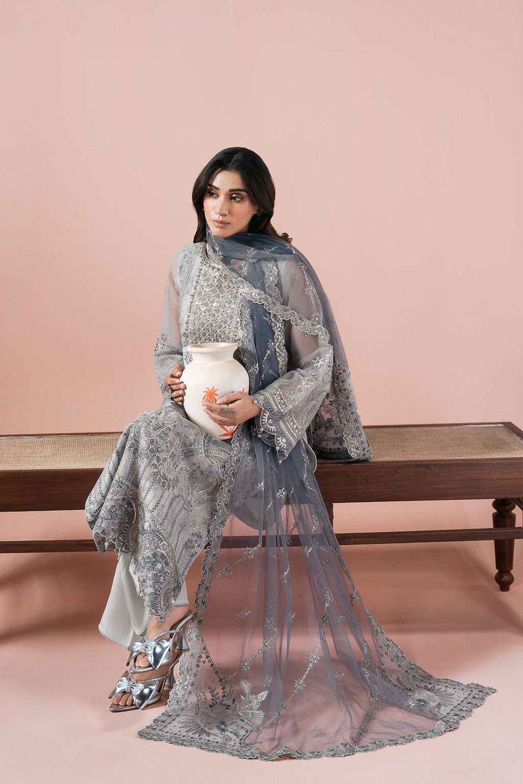 Ramsha | Rangeen Organza | PS-106 - by Libasekhas UK - Registered Vendor of : Ramsha - 100% Original Designer Dress