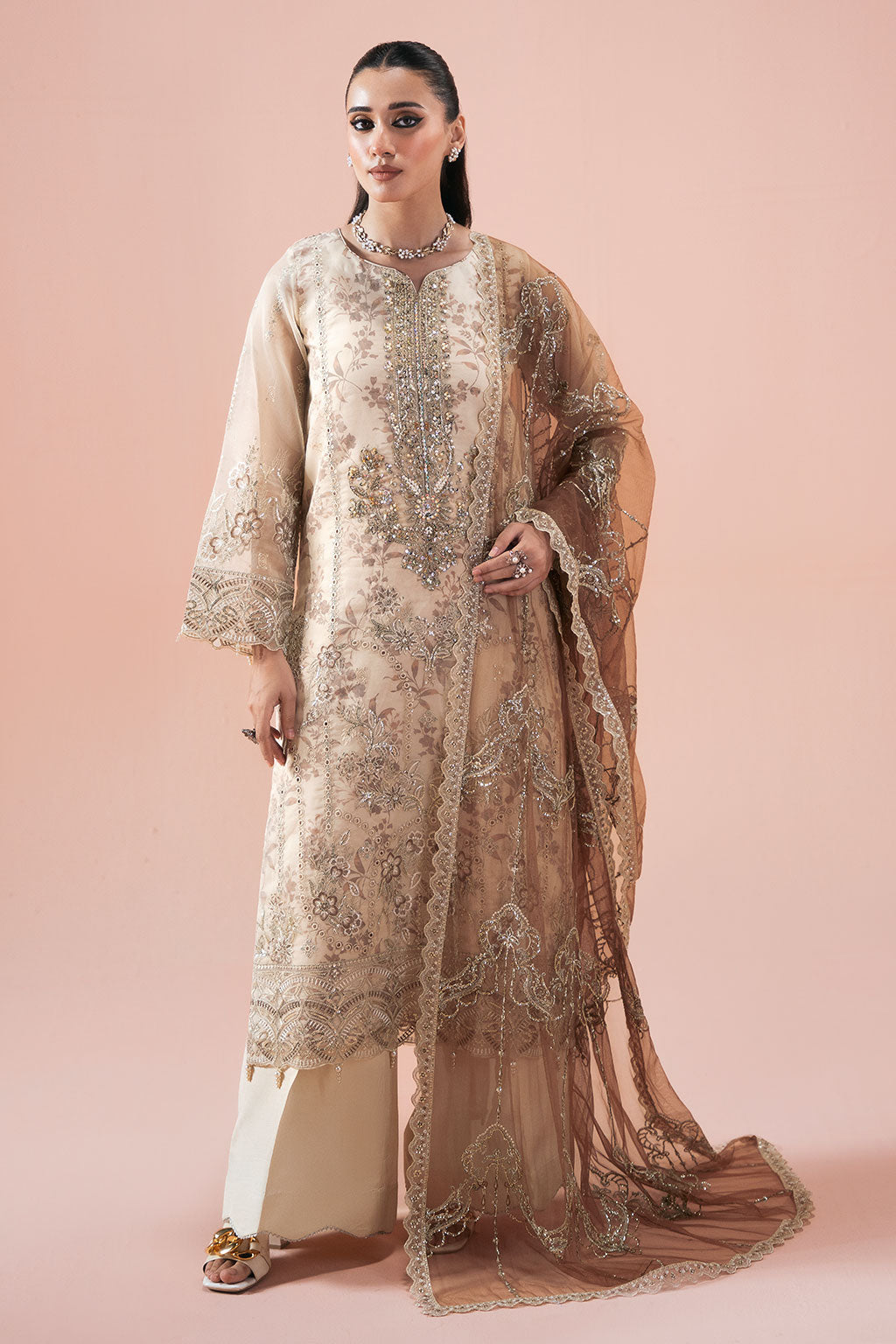 Ramsha | Rangeen Organza | PS-102 - by Libasekhas UK - Registered Vendor of : Ramsha - 100% Original Designer Dress