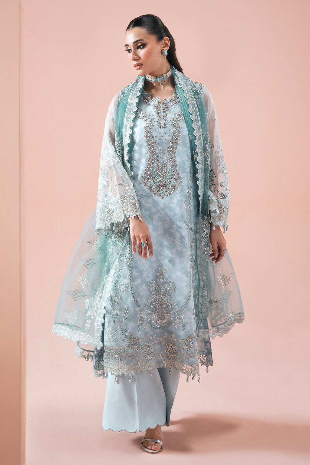 Ramsha | Rangeen Organza | PS-108 - by Libasekhas UK - Registered Vendor of : Ramsha - 100% Original Designer Dress