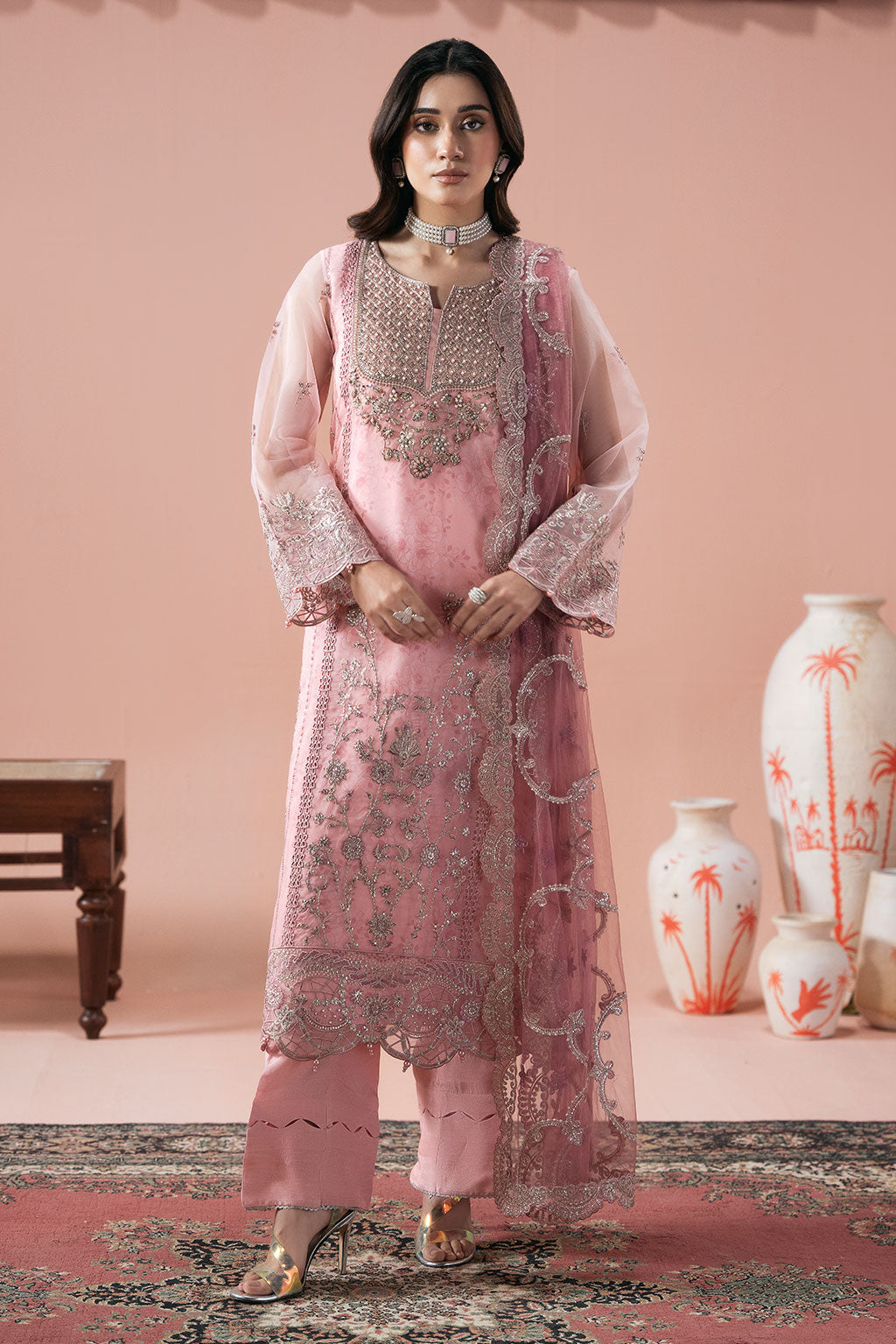Ramsha | Rangeen Organza | PS-104 - by Libasekhas UK - Registered Vendor of : Ramsha - 100% Original Designer Dress