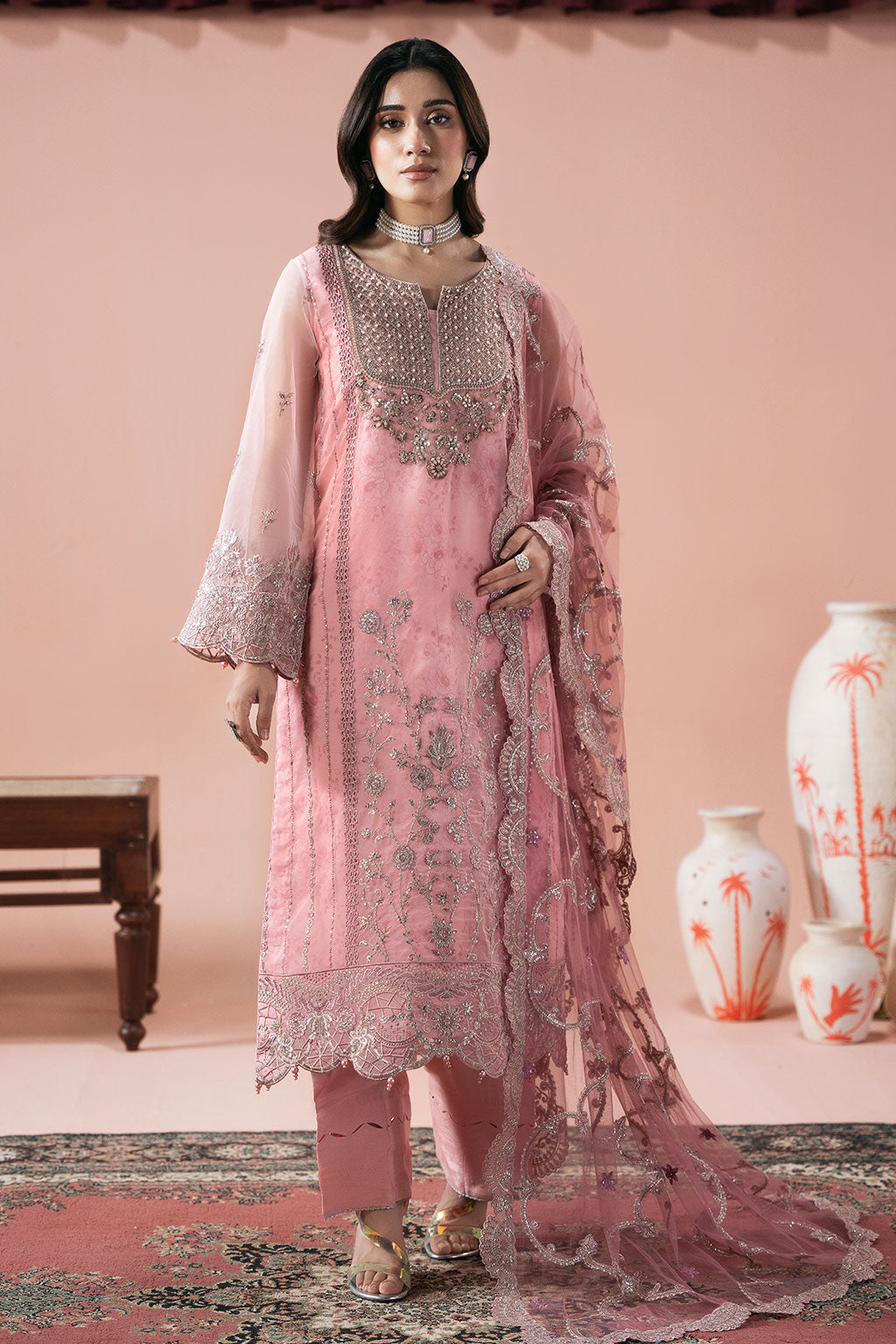 Ramsha | Rangeen Organza | PS-104 - by Libasekhas UK - Registered Vendor of : Ramsha - 100% Original Designer Dress